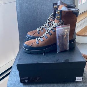 Brand new leather lace up boots from J Crew.